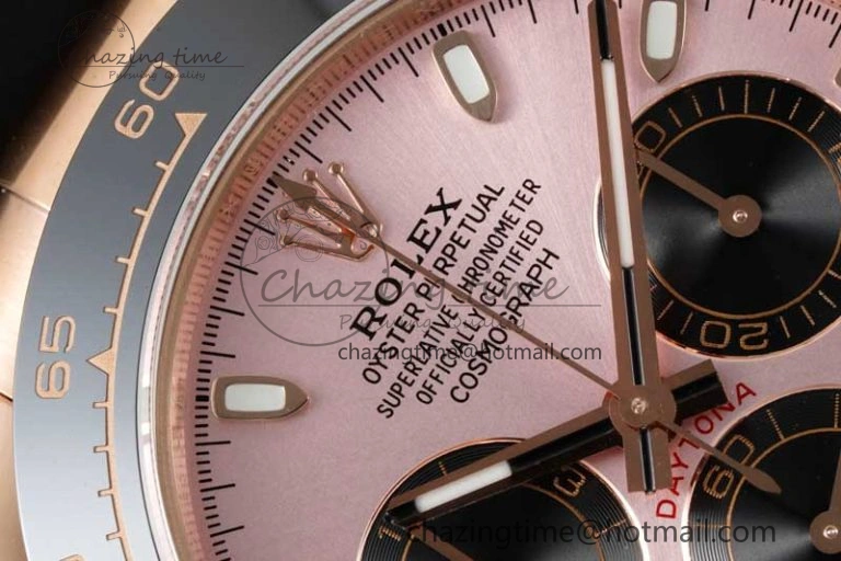 Daytona 116515 QF 1:1 Best Edition Pink Dial on Oysterflex Rubber Strap SA4130