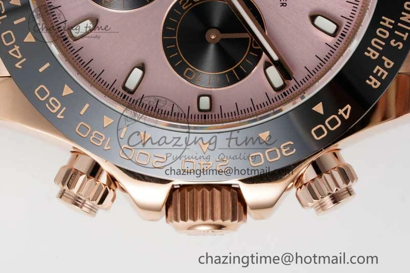 Daytona 116515 QF 1:1 Best Edition Pink Dial on Oysterflex Rubber Strap SA4130