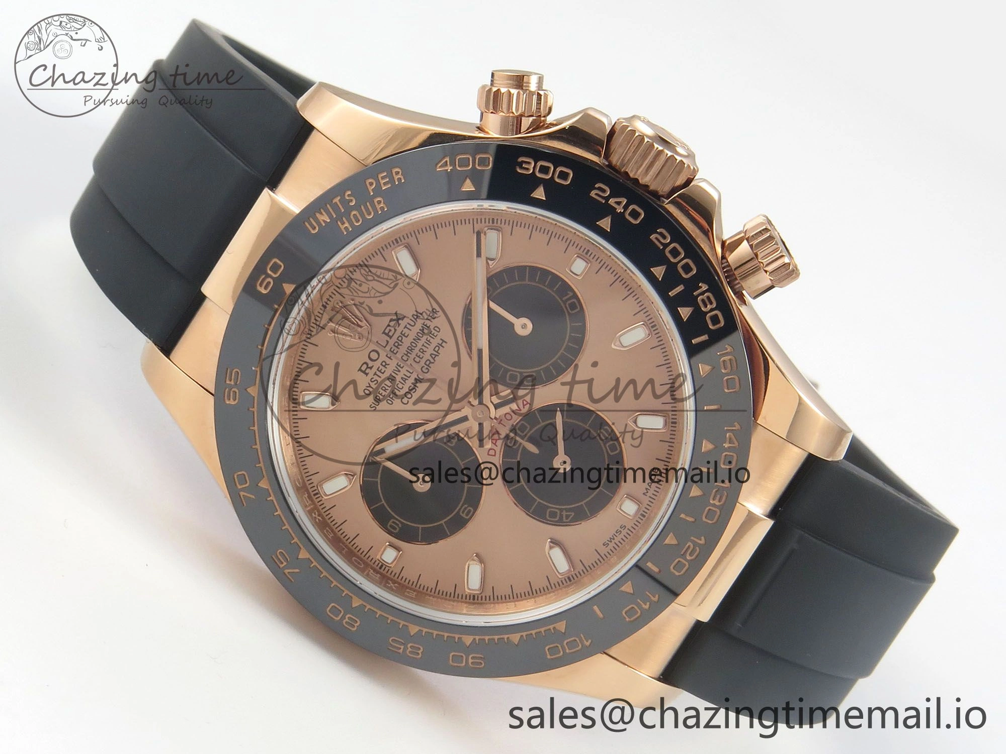Daytona 116515 QF 1:1 Best Edition RG Black Dial on Oysterflex Strap SH4130 V11（Gain Weight）