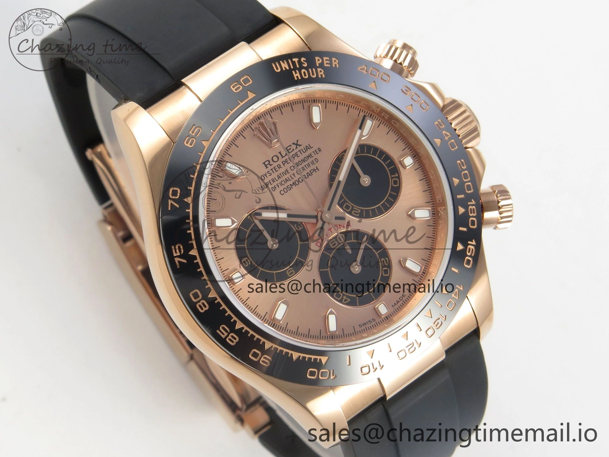 Daytona 116515 QF 1:1 Best Edition RG Black Dial on Oysterflex Strap SH4130 V11（Gain Weight）