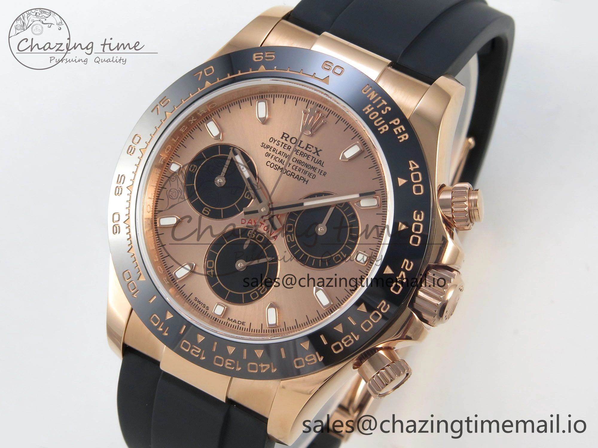 Daytona 116515 QF 1:1 Best Edition RG Black Dial on Oysterflex Strap SH4130 V11（Gain Weight）