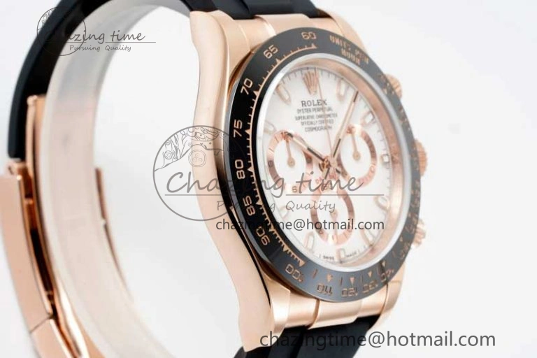 Daytona 116515 QF 1:1 Best Edition White Dial on Oysterflex Rubber Strap SA4130