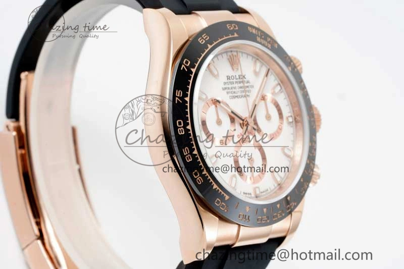 Daytona 116515 QF 1:1 Best Edition White Dial on Oysterflex Rubber Strap SA4130