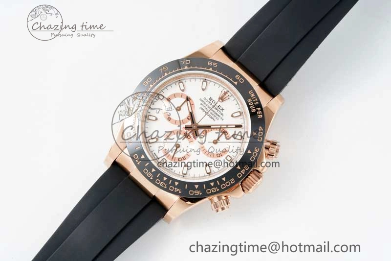 Daytona 116515 QF 1:1 Best Edition White Dial on Oysterflex Rubber Strap SA4130
