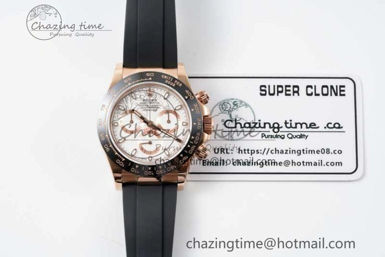Daytona 116515 QF 1:1 Best Edition White Dial on Oysterflex Rubber Strap SA4130