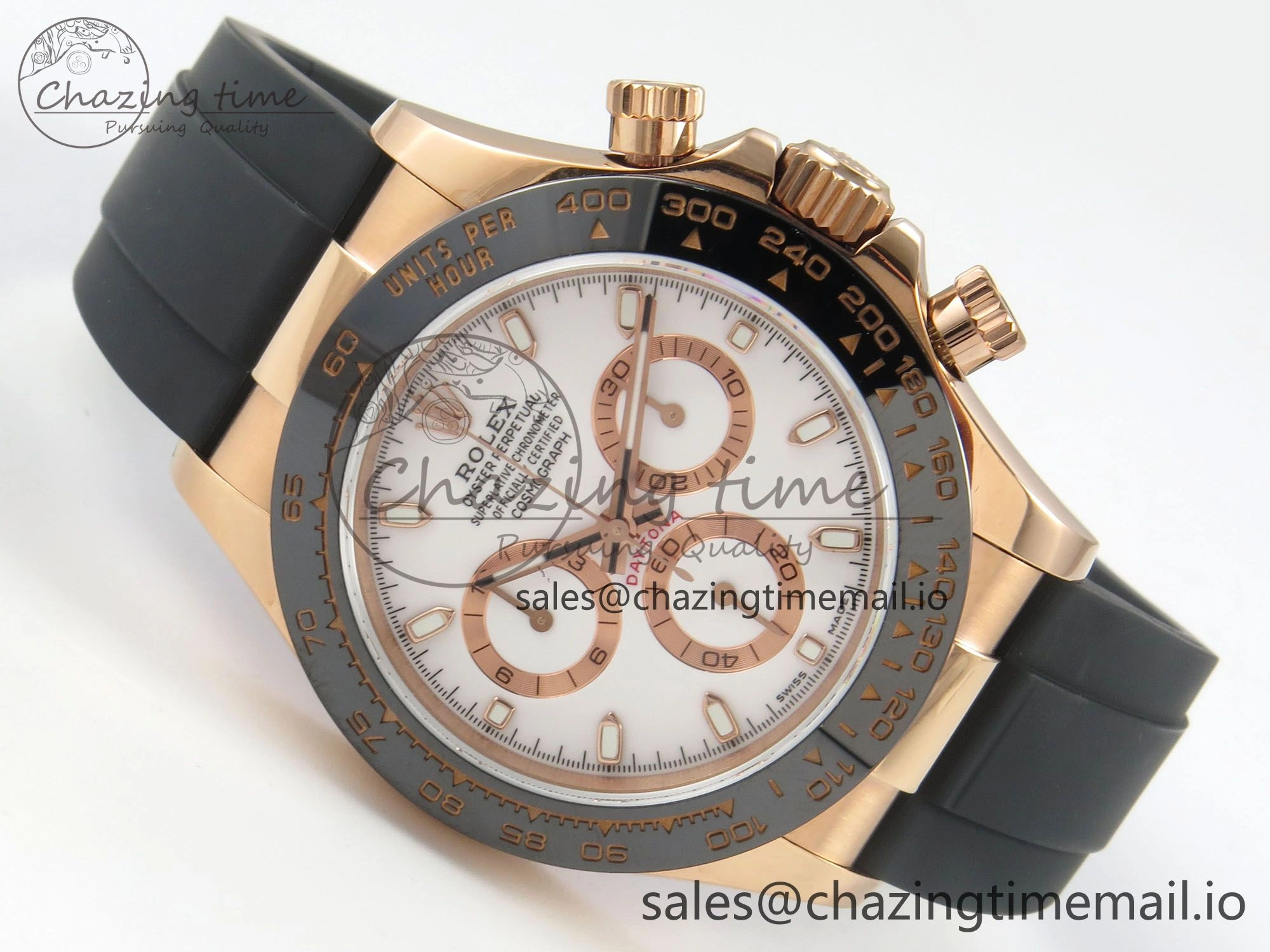 Daytona 116515 QF 1:1 Best Edition White RG Dial on Oysterflex Strap SH4130 V11（Gain Weight）