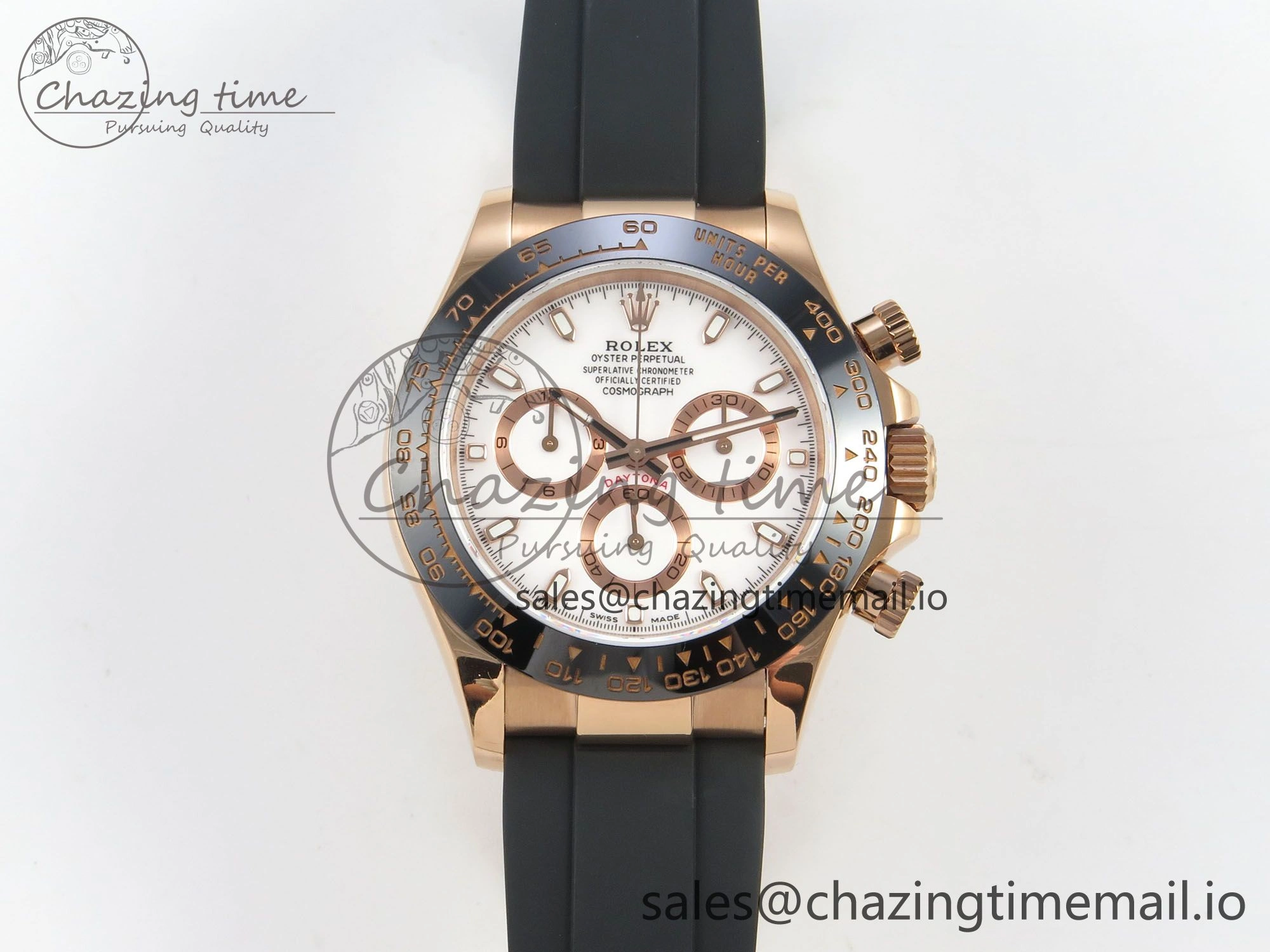 Daytona 116515 QF 1:1 Best Edition White RG Dial on Oysterflex Strap SH4130 V11（Gain Weight）