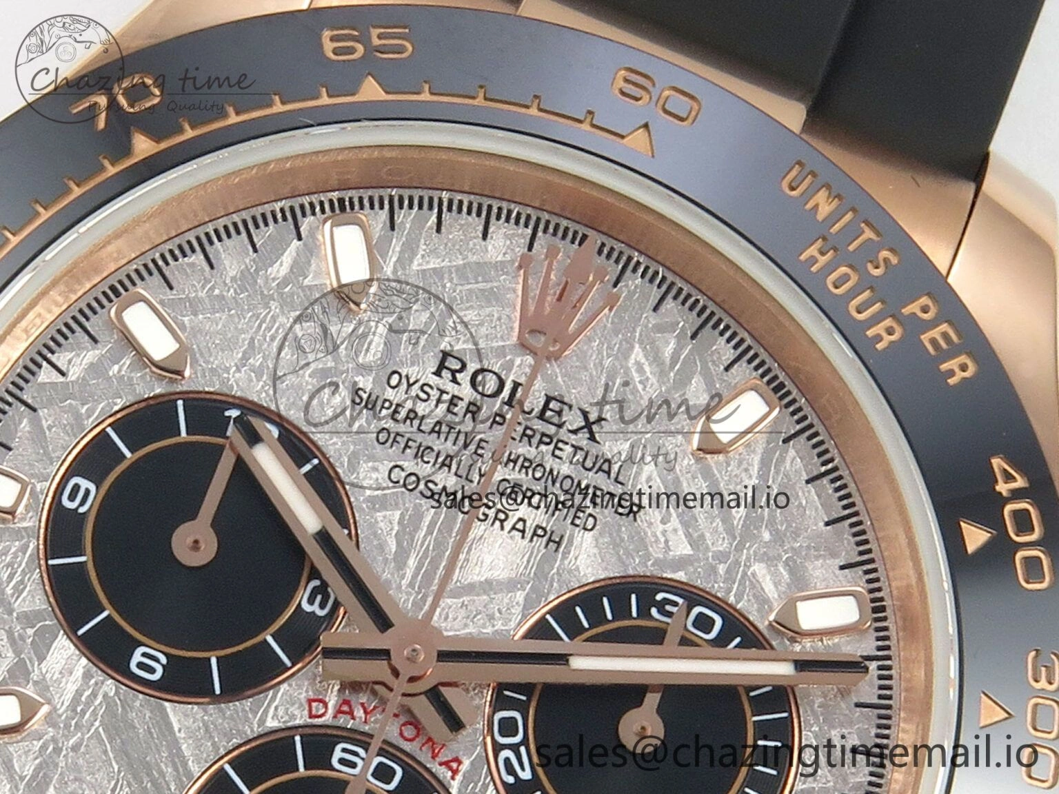Daytona 116515 RG 3CF 1:1 Best Edition Black Bezel Meteorite Dial on Oysterflex Strap SH4130 V2(Mod Version)