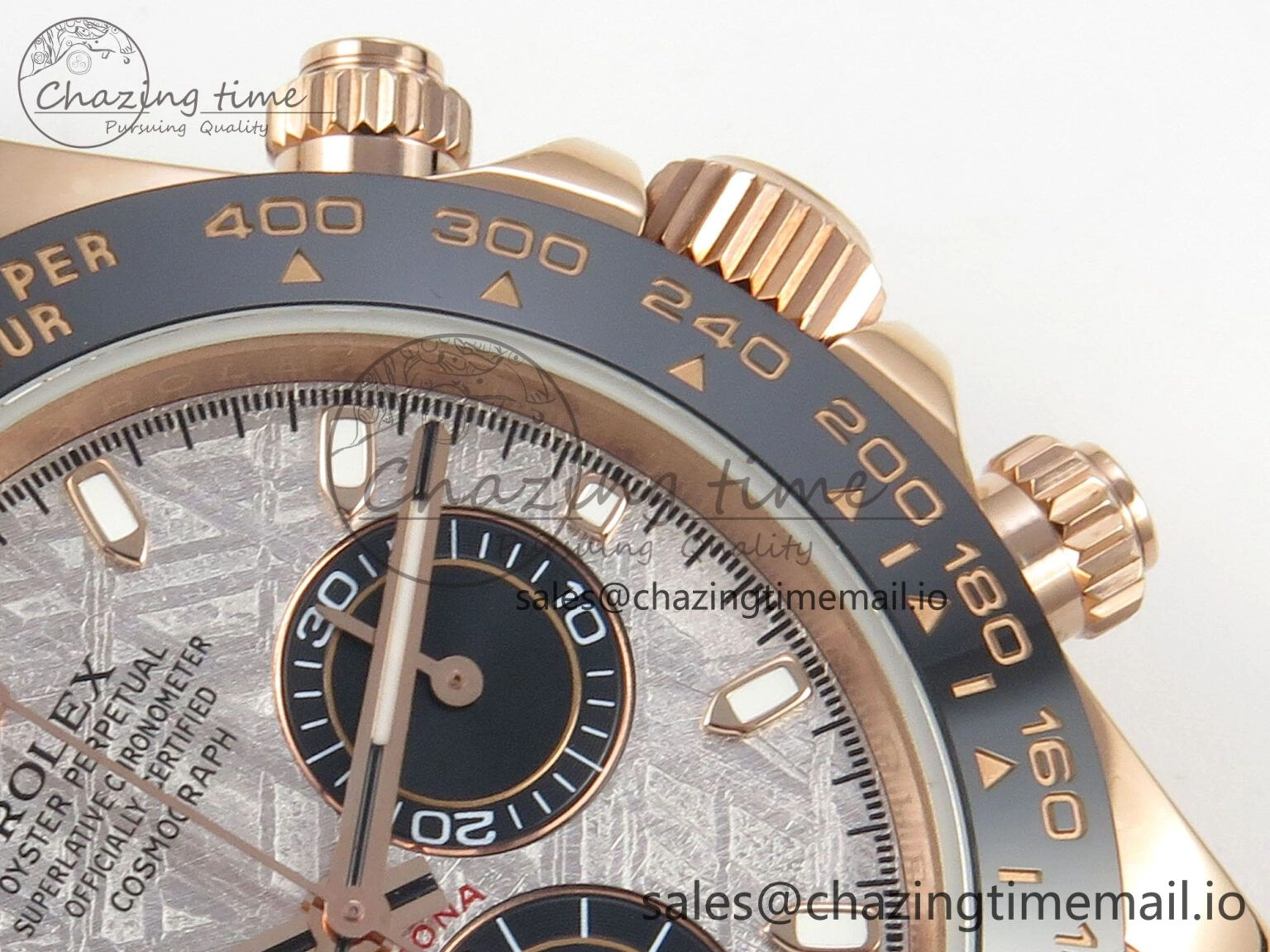 Daytona 116515 RG 3CF 1:1 Best Edition Black Bezel Meteorite Dial on Oysterflex Strap SH4130 V2(Mod Version)