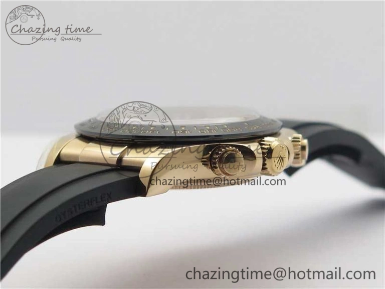 Daytona 116515 RG 904L Noob 1:1 Best Edition Chocolate Dial On Black Rubber Strap SA4130 (Free Extra Strap) V3