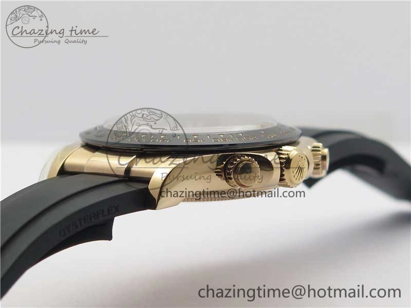 Daytona 116515 RG 904L Noob 1:1 Best Edition Chocolate Dial On Black Rubber Strap SA4130 (Free Extra Strap) V3