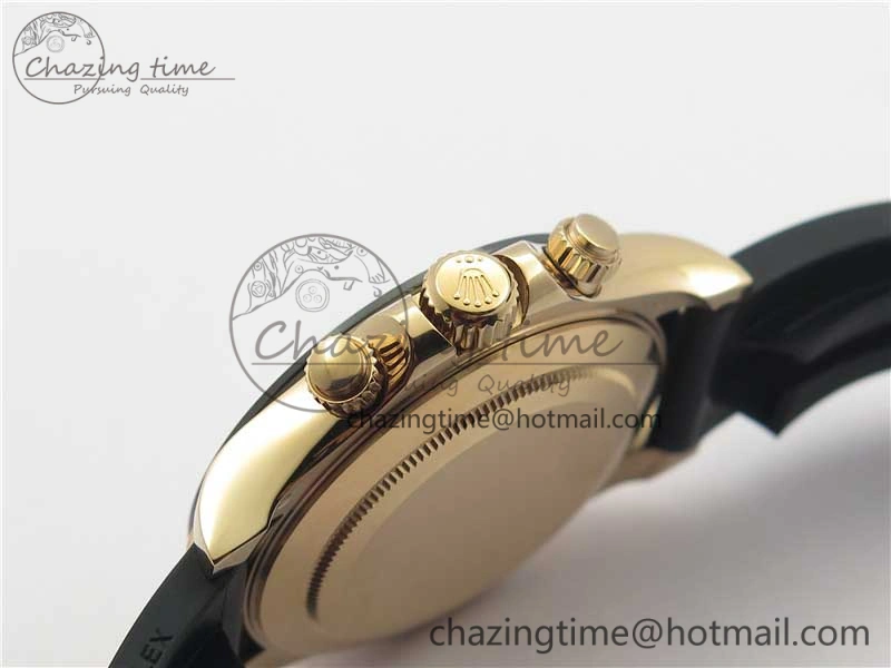 Daytona 116515 RG 904L Noob 1:1 Best Edition Chocolate Dial On Black Rubber Strap SA4130 (Free Extra Strap) V3