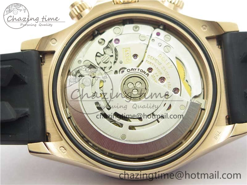 Daytona 116515 RG 904L Noob 1:1 Best Edition Chocolate Dial On Black Rubber Strap SA4130 (Free Extra Strap) V3