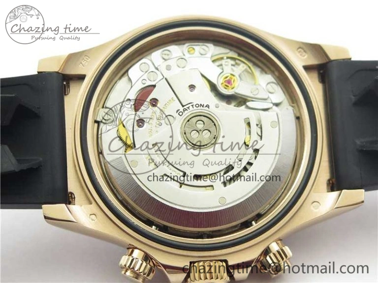 Daytona 116515 RG 904L Noob 1:1 Best Edition Chocolate Dial On Black Rubber Strap SA4130 (Free Extra Strap) V3