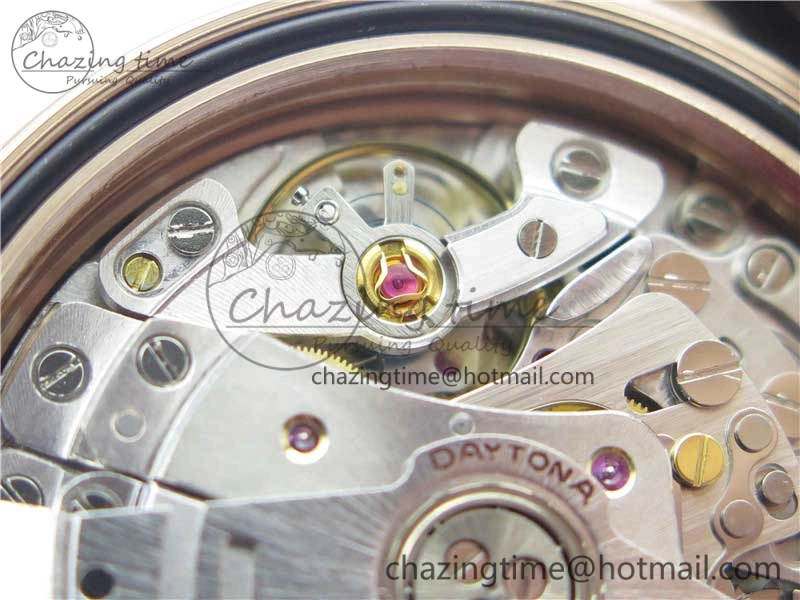 Daytona 116515 RG 904L Noob 1:1 Best Edition Chocolate Dial On Black Rubber Strap SA4130 (Free Extra Strap) V3