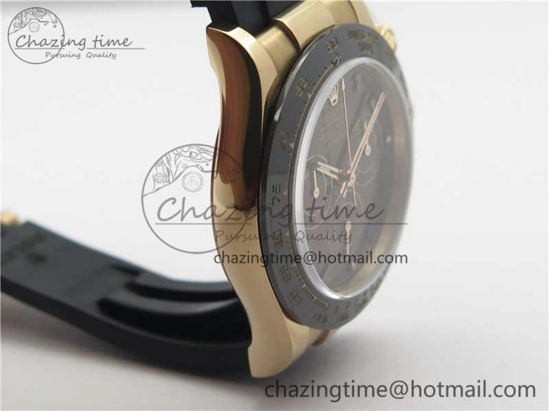 Daytona 116515 RG 904L Noob 1:1 Best Edition Chocolate Dial On Black Rubber Strap SA4130 (Free Extra Strap) V3