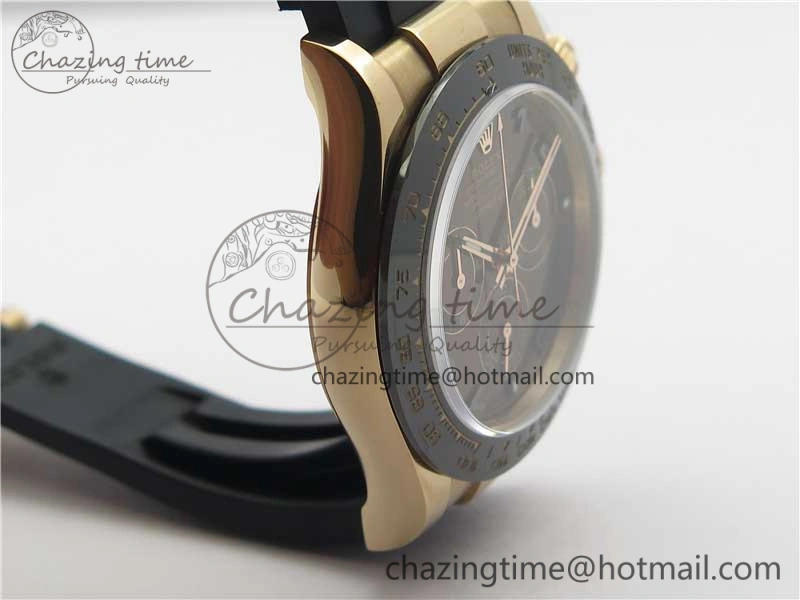 Daytona 116515 RG 904L Noob 1:1 Best Edition Chocolate Dial On Black Rubber Strap SA4130 (Free Extra Strap) V3