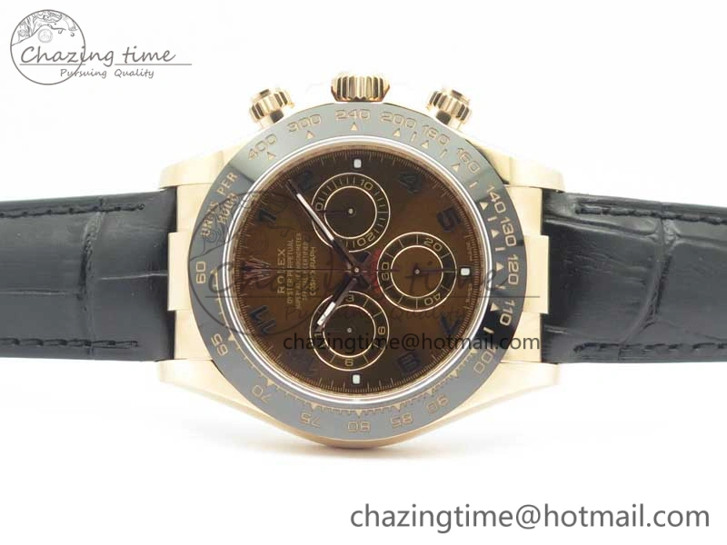 Daytona 116515 RG Noob 1:1 Best Edition Chocolate Dial On Leather Strap SA4130
