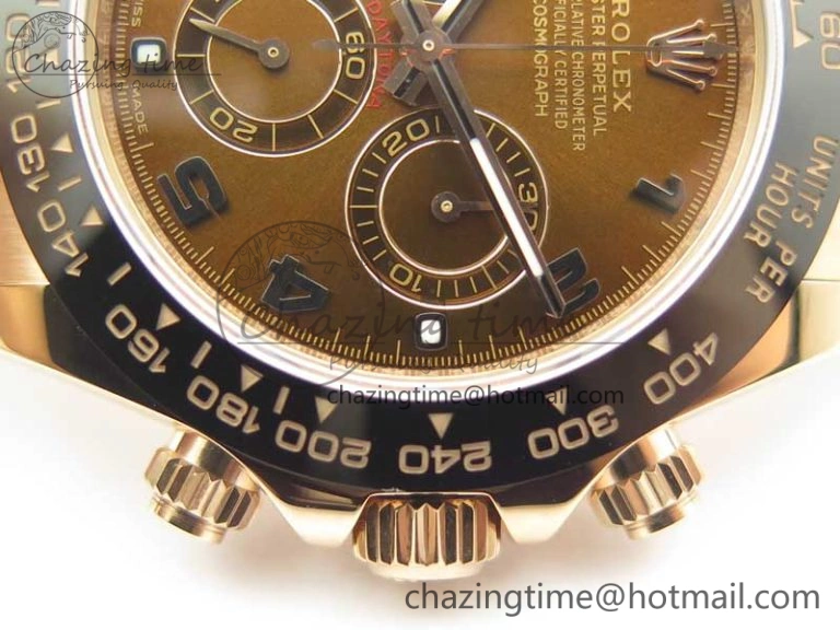 Daytona 116515 RG Noob 1:1 Best Edition Chocolate Dial On Leather Strap SA4130