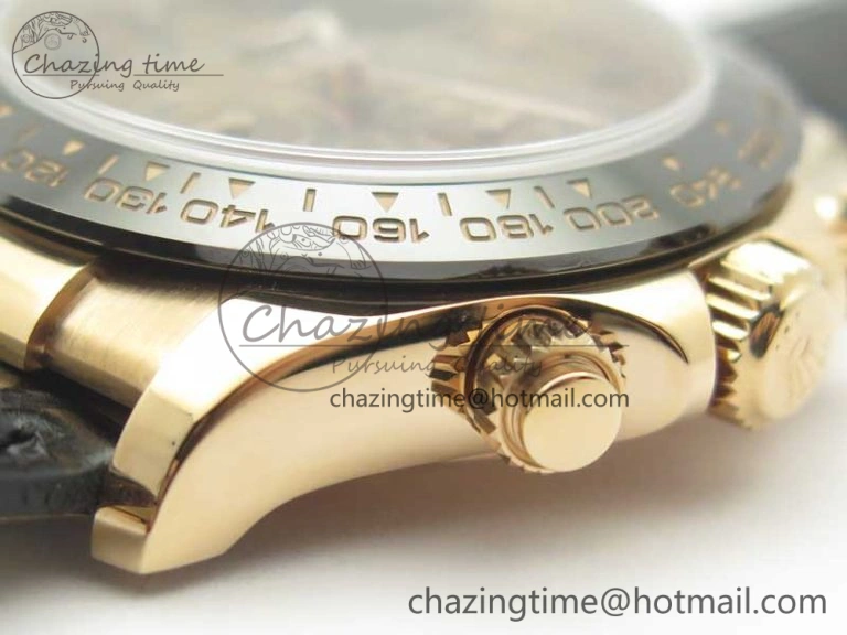 Daytona 116515 RG Noob 1:1 Best Edition Chocolate Dial On Leather Strap SA4130