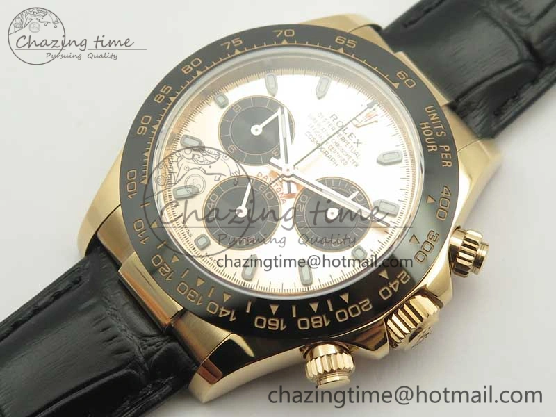 Daytona 116515 RG Noob 1:1 Best Edition Rose Gold Dial On Leather Strap SA4130