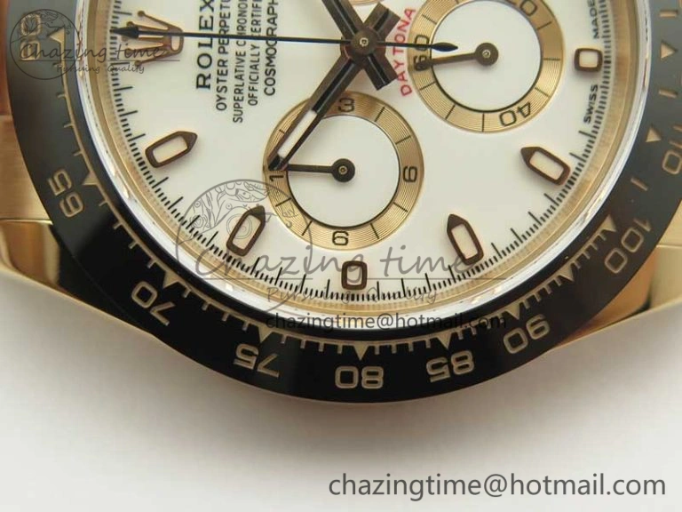 Daytona 116515 RG Noob 1:1 Best Edition White Dial On Leather Strap SA4130