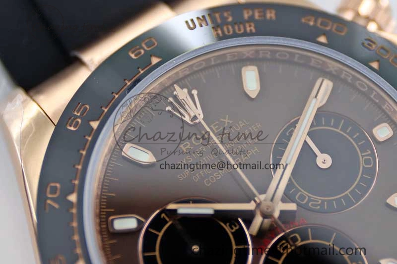 Daytona 116515 RG TWF 1:1 Best Edition 904L Steel Brown Dial on Oysterflex Strap A7750