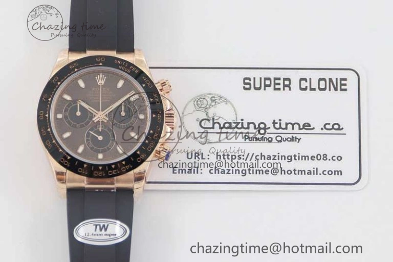 Daytona 116515 RG TWF 1:1 Best Edition 904L Steel Brown Dial on Oysterflex Strap A7750