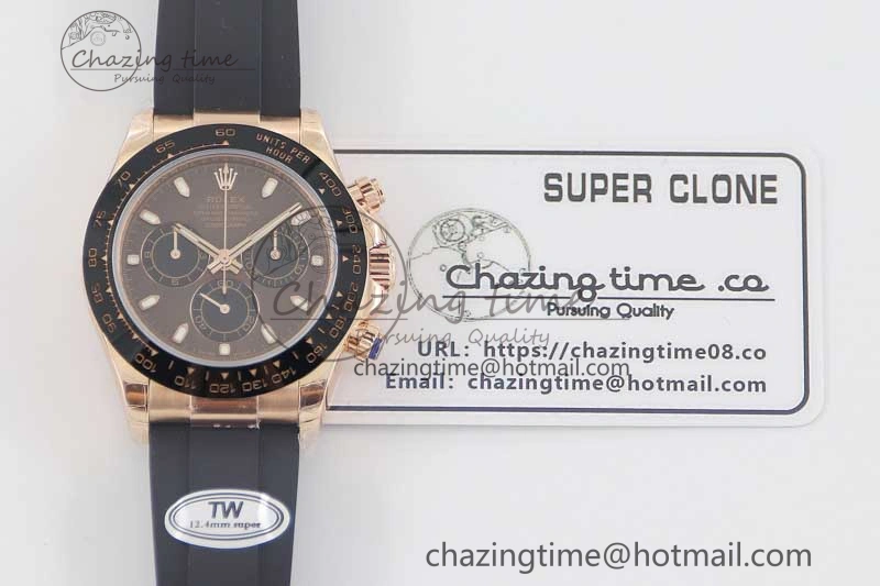 Daytona 116515 RG TWF 1:1 Best Edition 904L Steel Brown Dial on Oysterflex Strap A7750