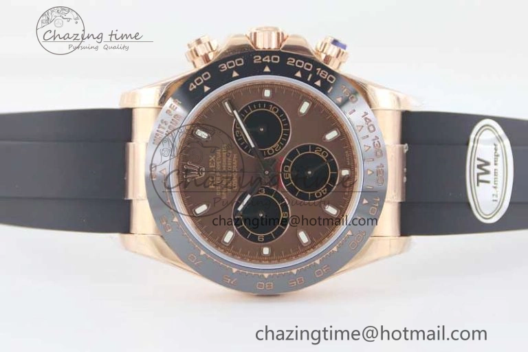 Daytona 116515 RG TWF 1:1 Best Edition 904L Steel Brown Dial on Oysterflex Strap A7750