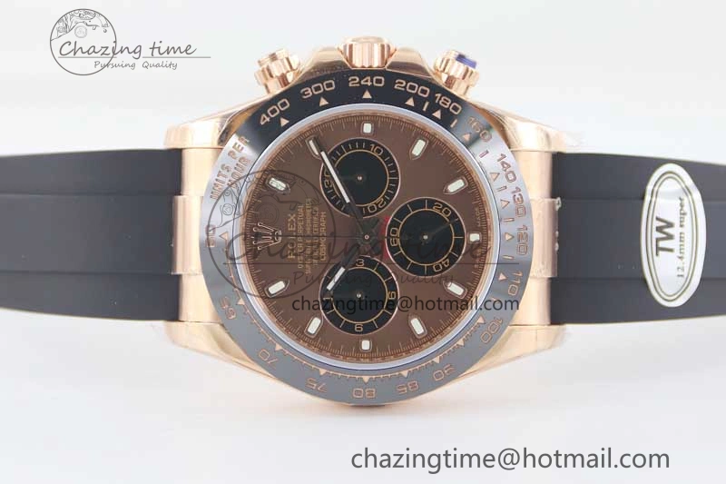 Daytona 116515 RG TWF 1:1 Best Edition 904L Steel Brown Dial on Oysterflex Strap A7750