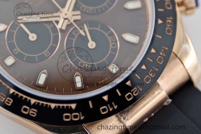 Daytona 116515 RG TWF 1:1 Best Edition 904L Steel Brown Dial on Oysterflex Strap A7750