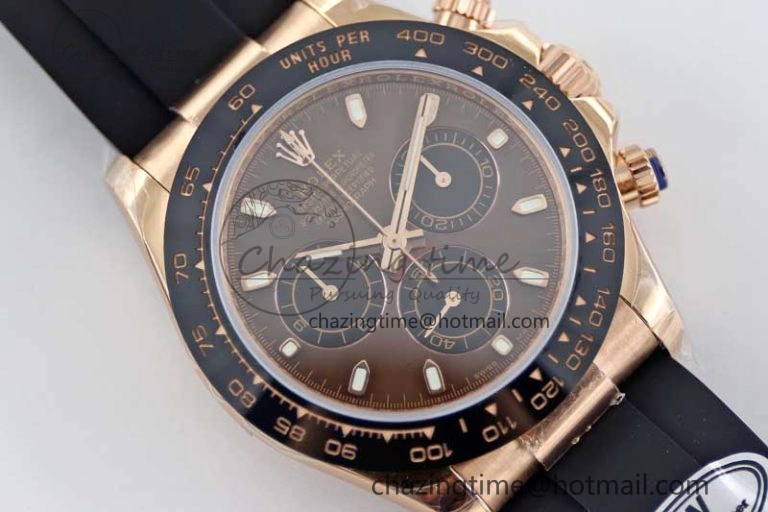 Daytona 116515 RG TWF 1:1 Best Edition 904L Steel Brown Dial on Oysterflex Strap A7750