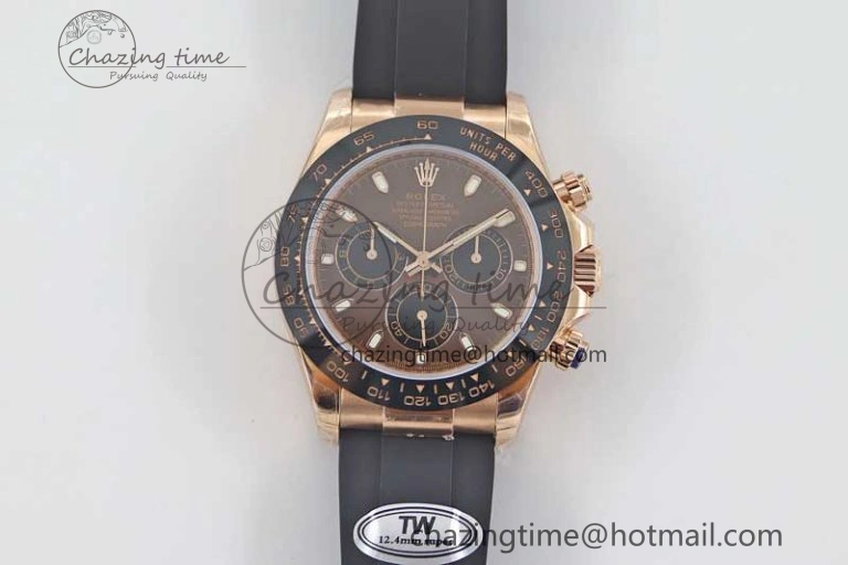 Daytona 116515 RG TWF 1:1 Best Edition 904L Steel Brown Dial on Oysterflex Strap A7750