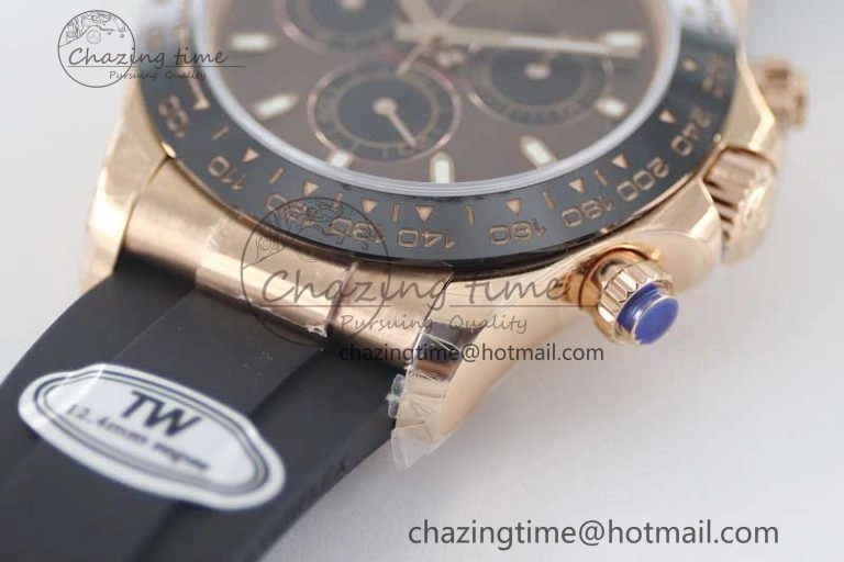 Daytona 116515 RG TWF 1:1 Best Edition 904L Steel Brown Dial on Oysterflex Strap A7750