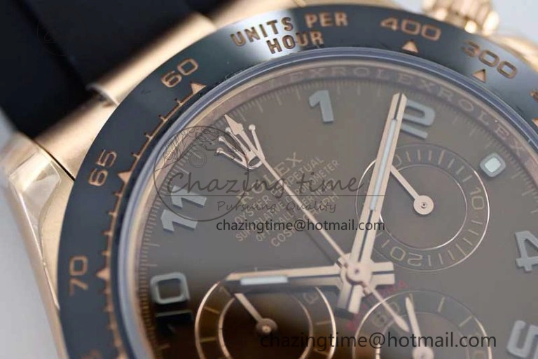 Daytona 116515 RG TWF 1:1 Best Edition 904L Steel Brown Roman Dial on Oysterflex Strap A7750
