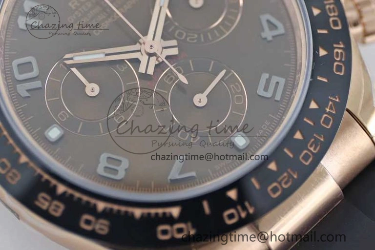 Daytona 116515 RG TWF 1:1 Best Edition 904L Steel Brown Roman Dial on Oysterflex Strap A7750