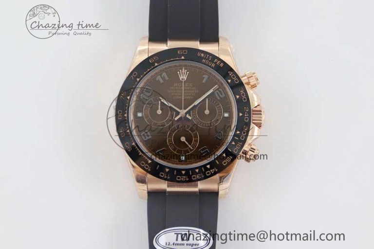 Daytona 116515 RG TWF 1:1 Best Edition 904L Steel Brown Roman Dial on Oysterflex Strap A7750