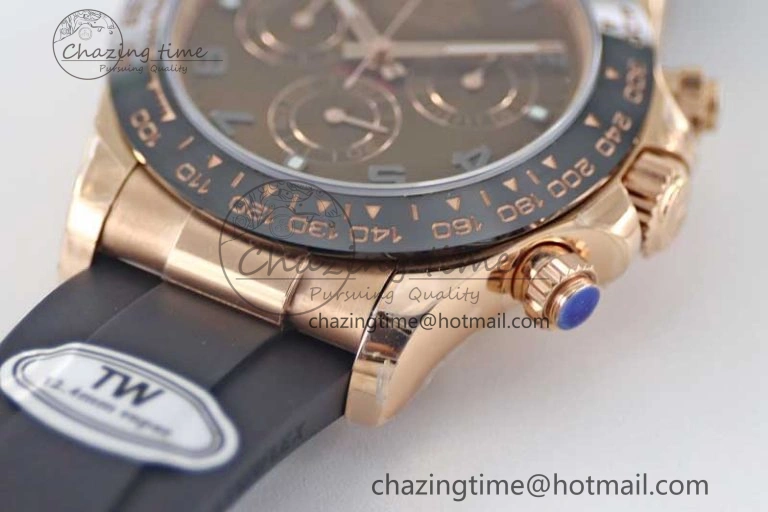 Daytona 116515 RG TWF 1:1 Best Edition 904L Steel Brown Roman Dial on Oysterflex Strap A7750