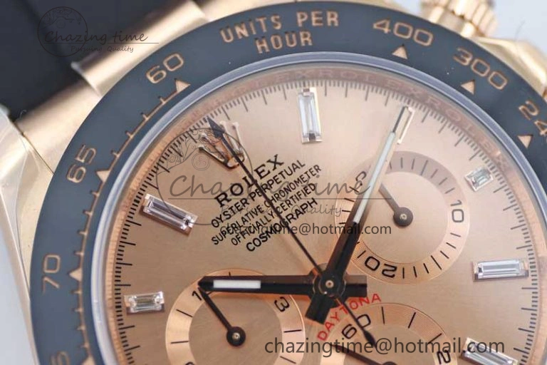 Daytona 116515 RG TWF 1:1 Best Edition 904L Steel RG  Crystal Markers Dial on Oysterflex Strap A7750