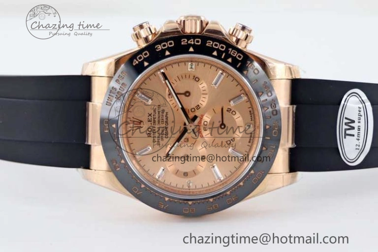 Daytona 116515 RG TWF 1:1 Best Edition 904L Steel RG  Crystal Markers Dial on Oysterflex Strap A7750