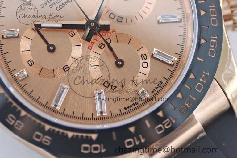 Daytona 116515 RG TWF 1:1 Best Edition 904L Steel RG  Crystal Markers Dial on Oysterflex Strap A7750