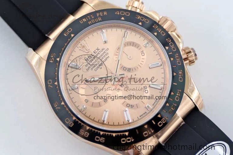 Daytona 116515 RG TWF 1:1 Best Edition 904L Steel RG  Crystal Markers Dial on Oysterflex Strap A7750
