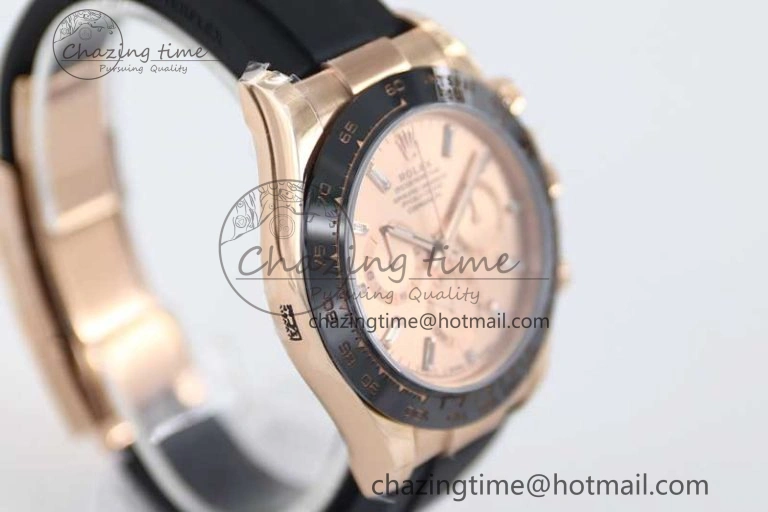 Daytona 116515 RG TWF 1:1 Best Edition 904L Steel RG  Crystal Markers Dial on Oysterflex Strap A7750