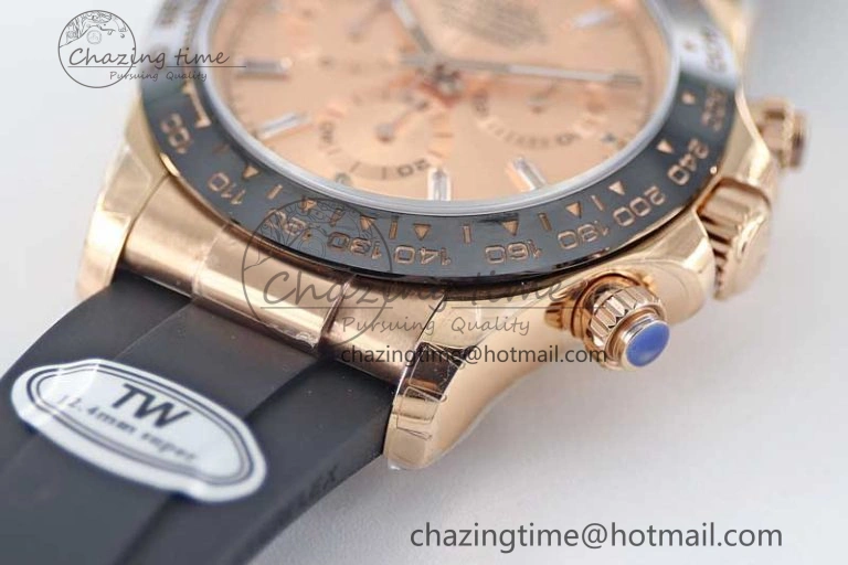 Daytona 116515 RG TWF 1:1 Best Edition 904L Steel RG  Crystal Markers Dial on Oysterflex Strap A7750