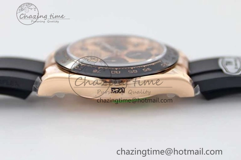 Daytona 116515 RG TWF 1:1 Best Edition 904L Steel RG Black Dial on Oysterflex Strap A7750