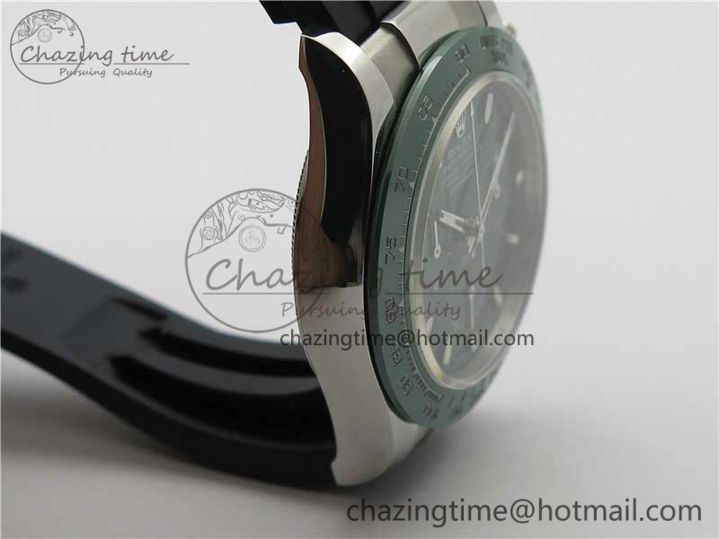 Daytona 116515 SS UBF Best Edition Green Stick Markers Dial on Rubber Strap A7750