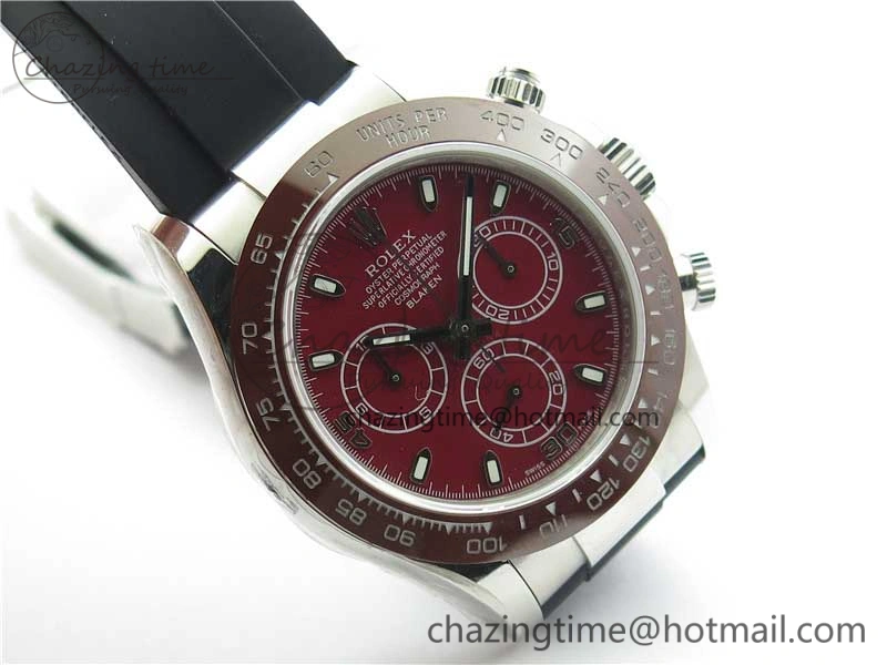 Daytona 116515 SS UBF Best Edition Red Stick Markers Dial on Rubber Strap A7750