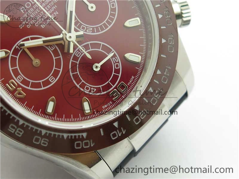 Daytona 116515 SS UBF Best Edition Red Stick Markers Dial on Rubber Strap A7750