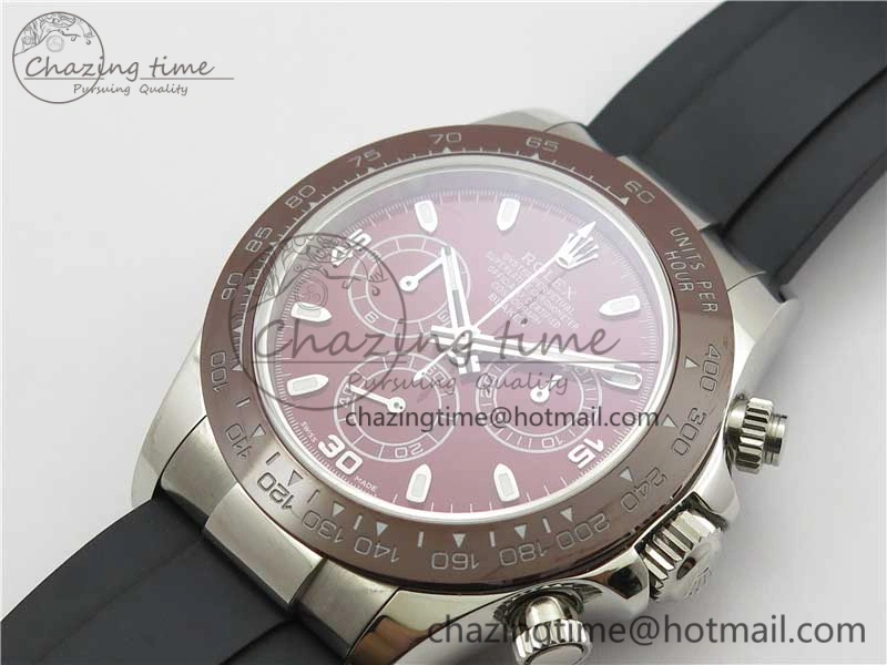 Daytona 116515 SS UBF Best Edition Red Stick Markers Dial on Rubber Strap A7750